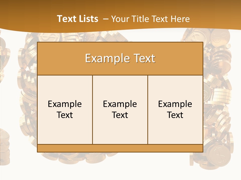 Isolated Holiday Gold PowerPoint Template