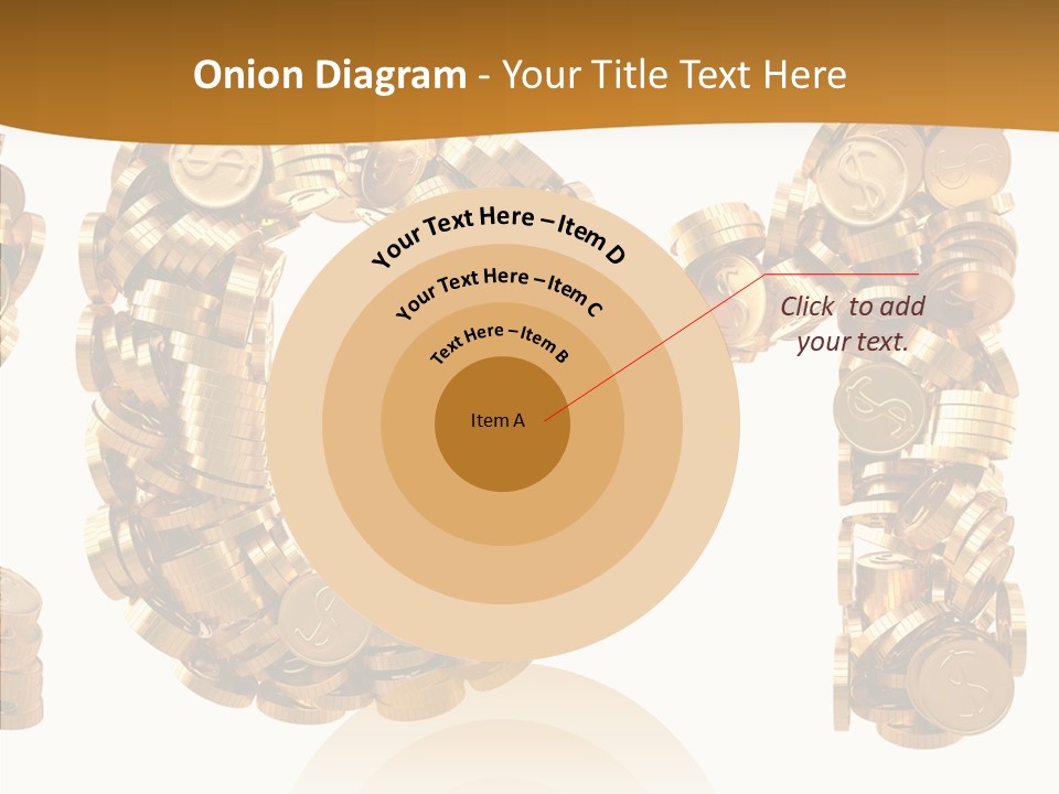 Isolated Holiday Gold PowerPoint Template