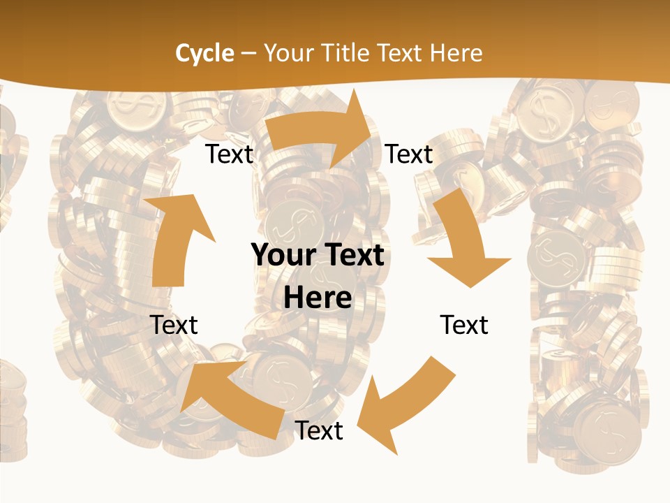 Isolated Holiday Gold PowerPoint Template