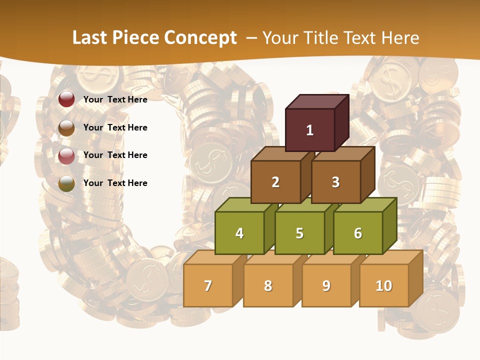 Isolated Holiday Gold PowerPoint Template