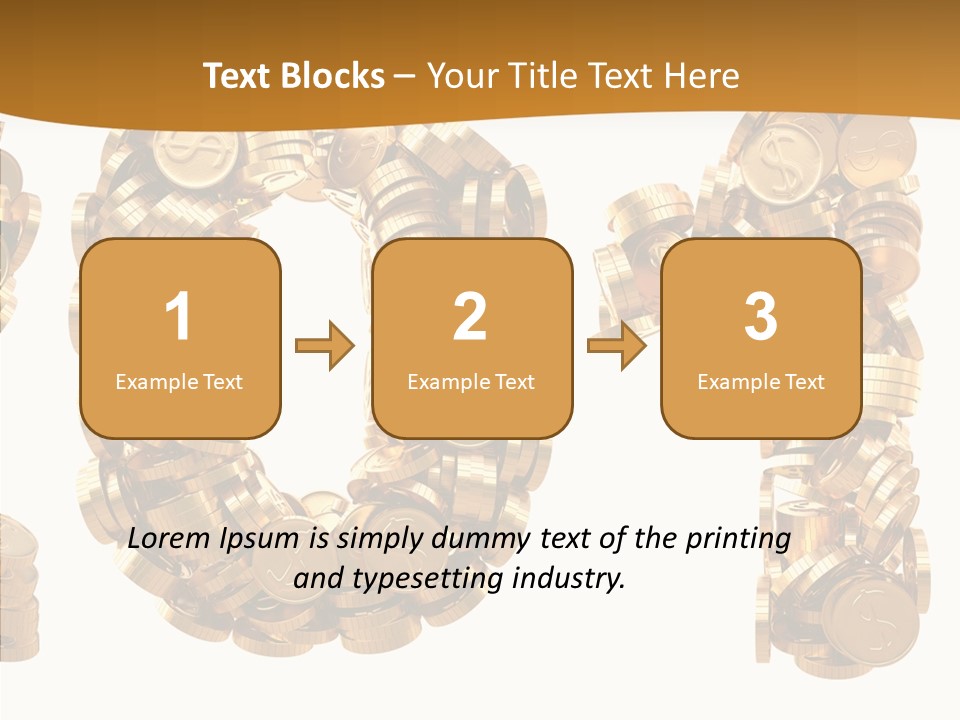Isolated Holiday Gold PowerPoint Template
