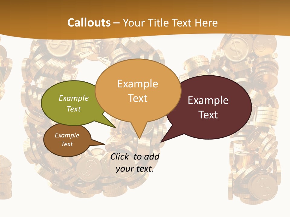 Isolated Holiday Gold PowerPoint Template