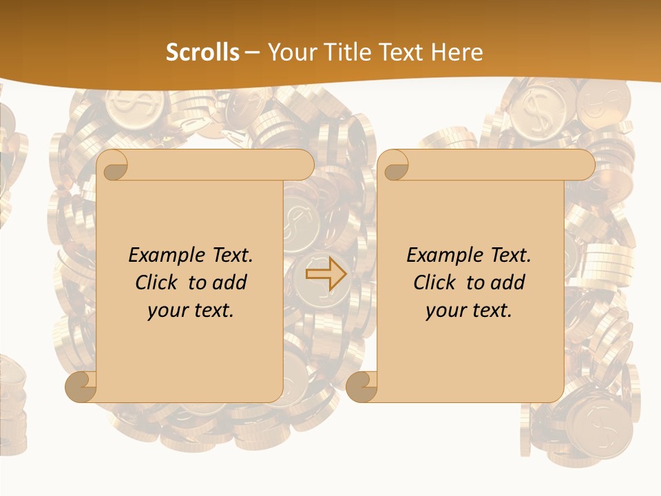 Isolated Holiday Gold PowerPoint Template