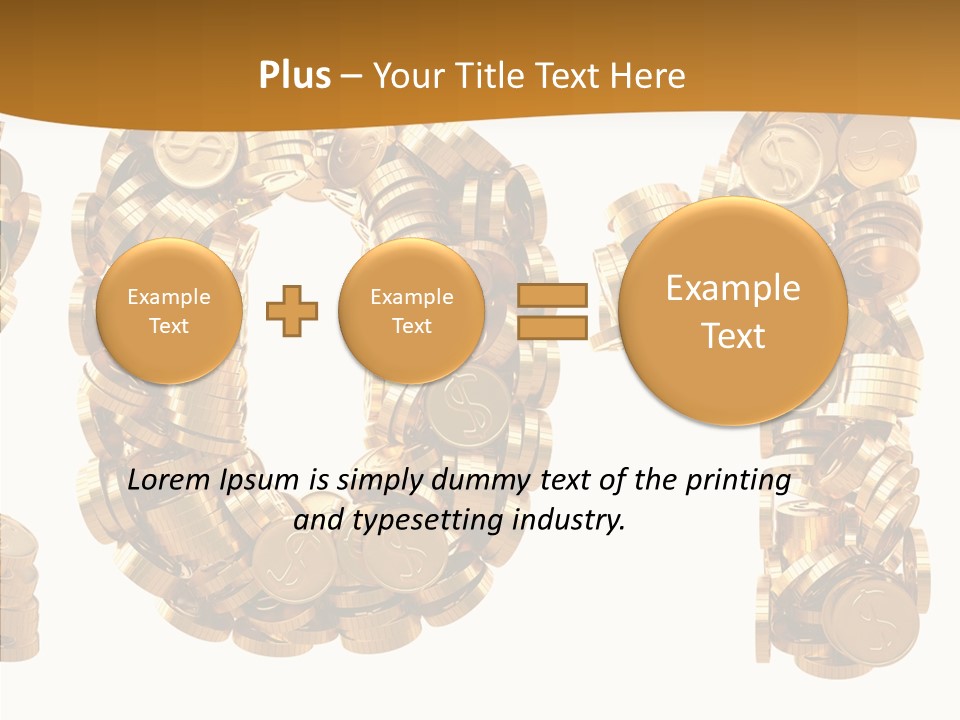 Isolated Holiday Gold PowerPoint Template