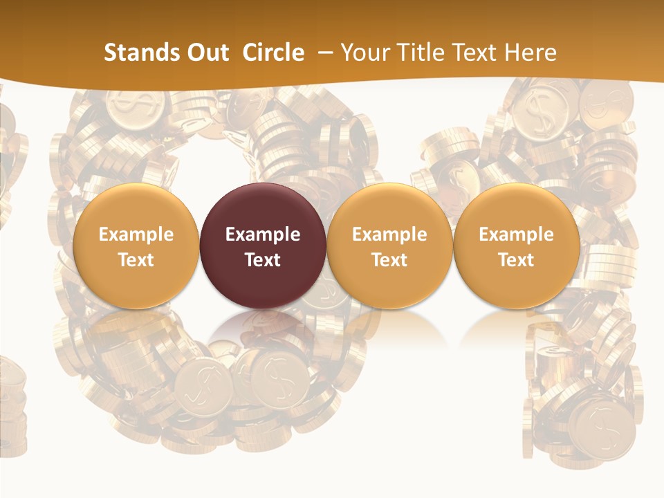 Isolated Holiday Gold PowerPoint Template