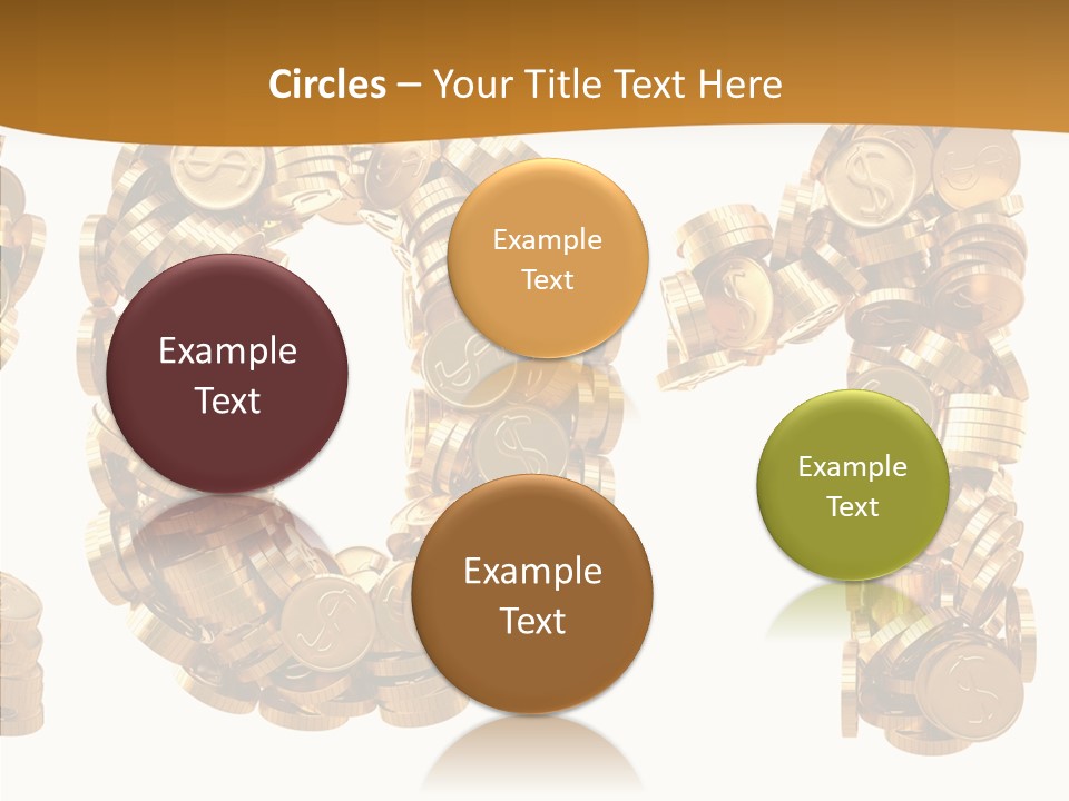 Isolated Holiday Gold PowerPoint Template