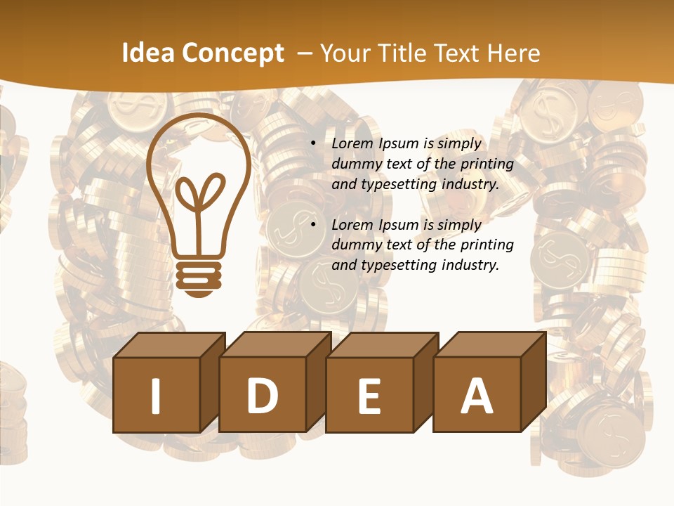 Isolated Holiday Gold PowerPoint Template