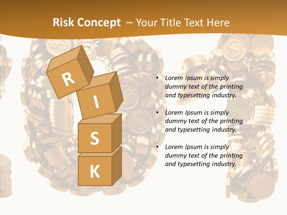 Isolated Holiday Gold PowerPoint Template