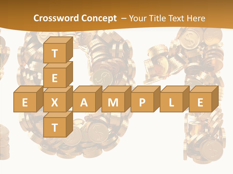 Isolated Holiday Gold PowerPoint Template