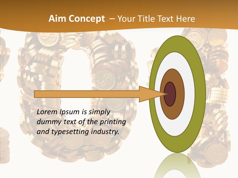 Isolated Holiday Gold PowerPoint Template