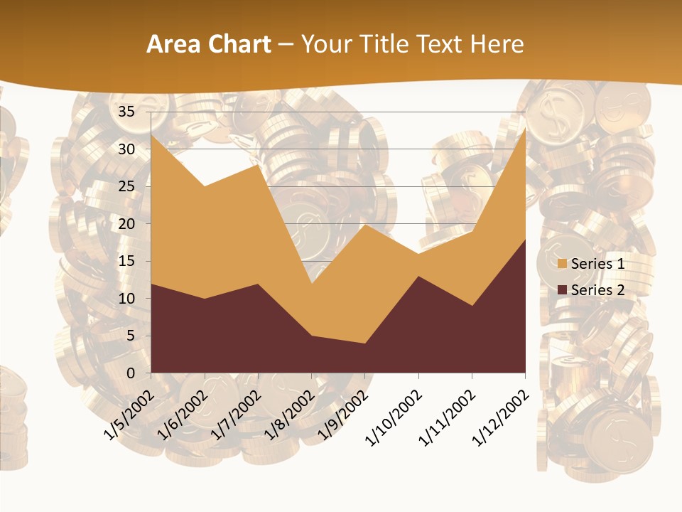 Isolated Holiday Gold PowerPoint Template