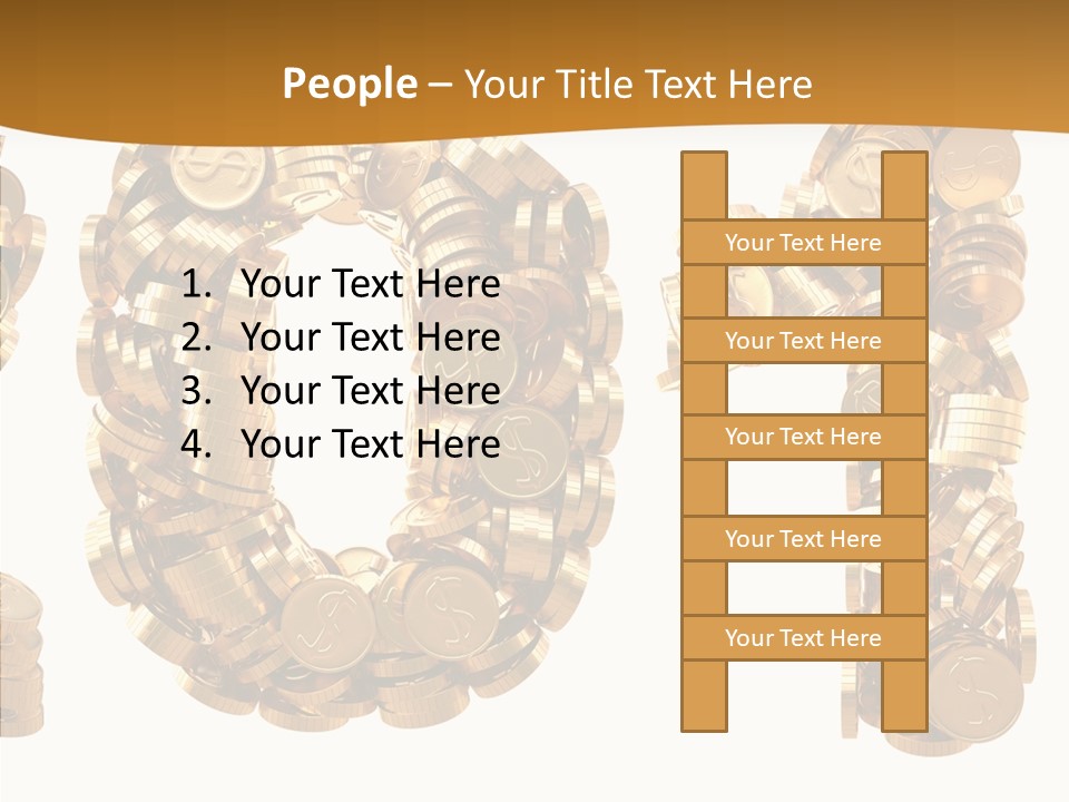 Isolated Holiday Gold PowerPoint Template