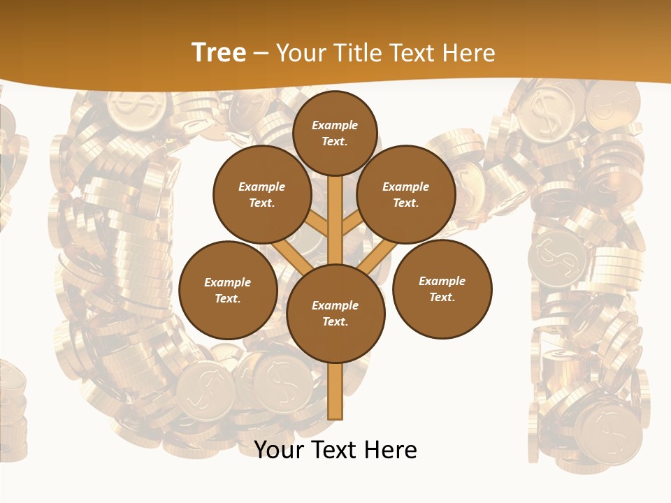 Isolated Holiday Gold PowerPoint Template