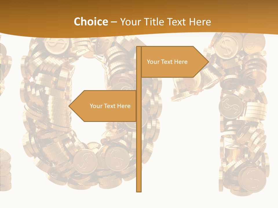 Isolated Holiday Gold PowerPoint Template