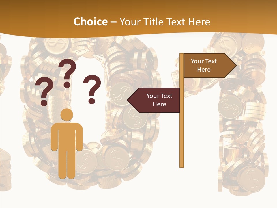 Isolated Holiday Gold PowerPoint Template