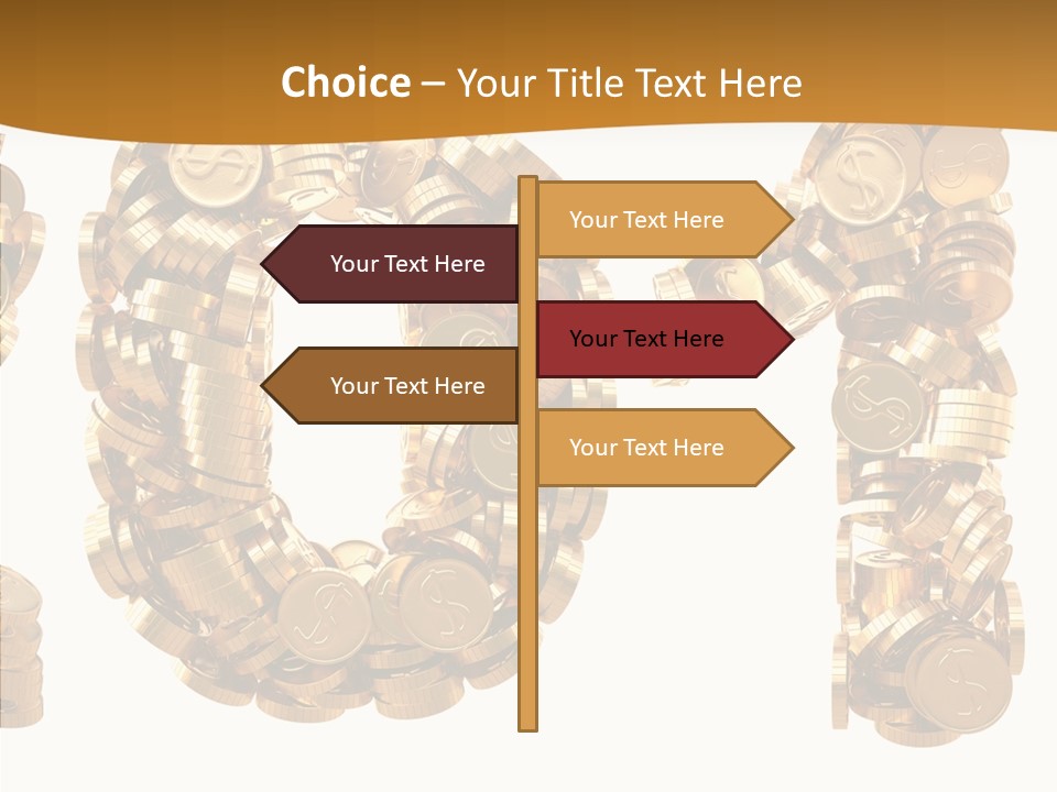 Isolated Holiday Gold PowerPoint Template