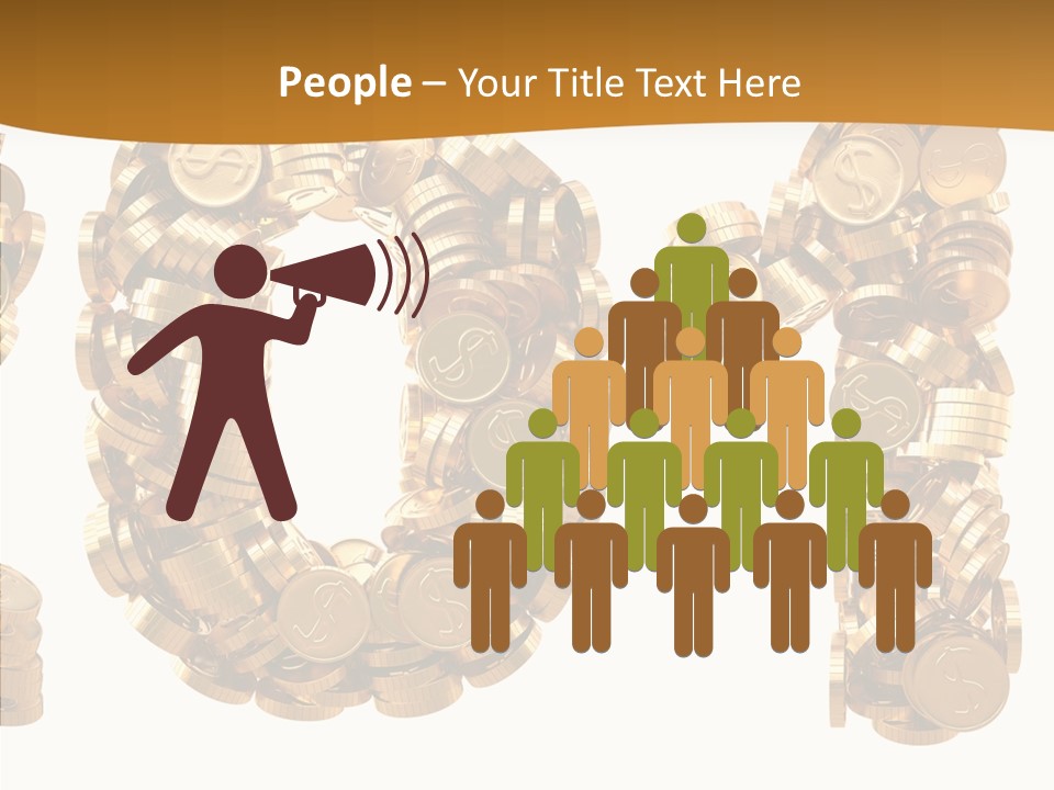 Isolated Holiday Gold PowerPoint Template