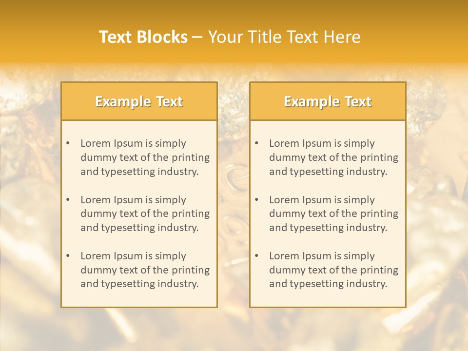 Background Ingots Investment PowerPoint Template