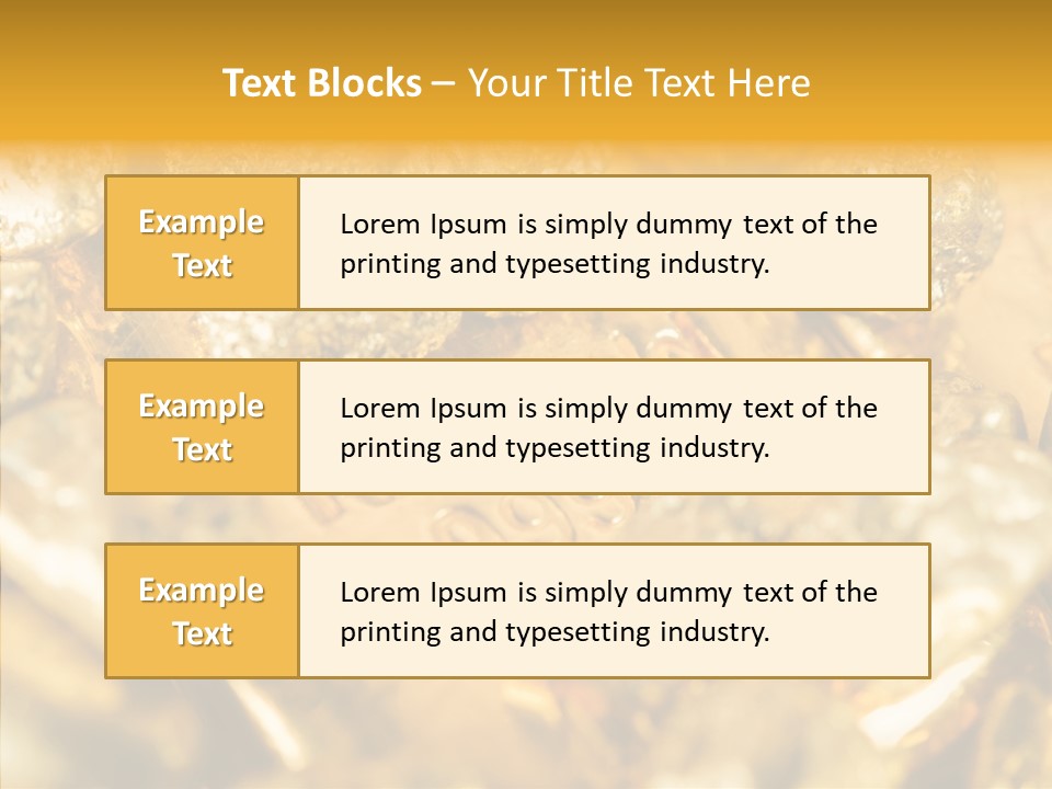 Background Ingots Investment PowerPoint Template