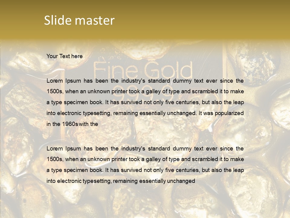 Yellow Expensive Riches PowerPoint Template