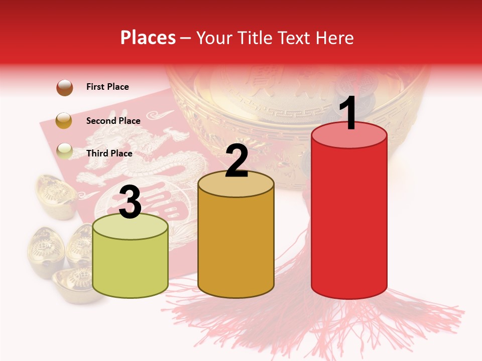 Auspicious Blessing Word Riches PowerPoint Template