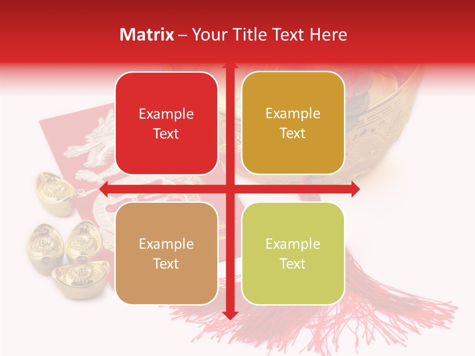 Auspicious Blessing Word Riches PowerPoint Template