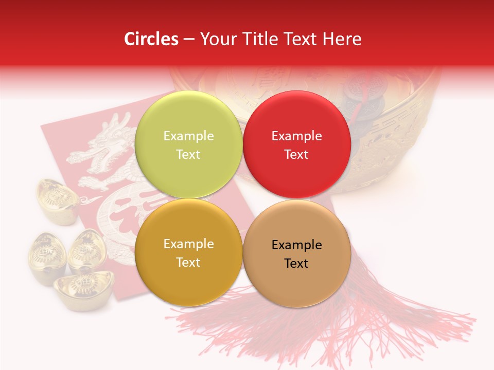 Auspicious Blessing Word Riches PowerPoint Template