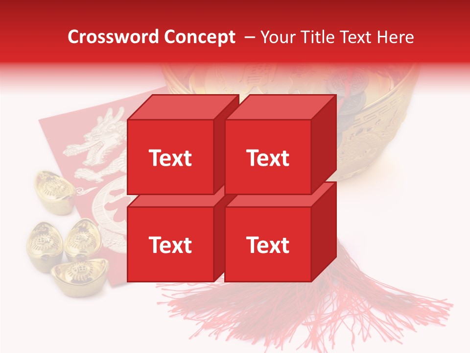 Auspicious Blessing Word Riches PowerPoint Template