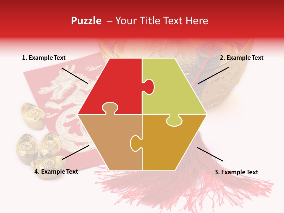 Auspicious Blessing Word Riches PowerPoint Template