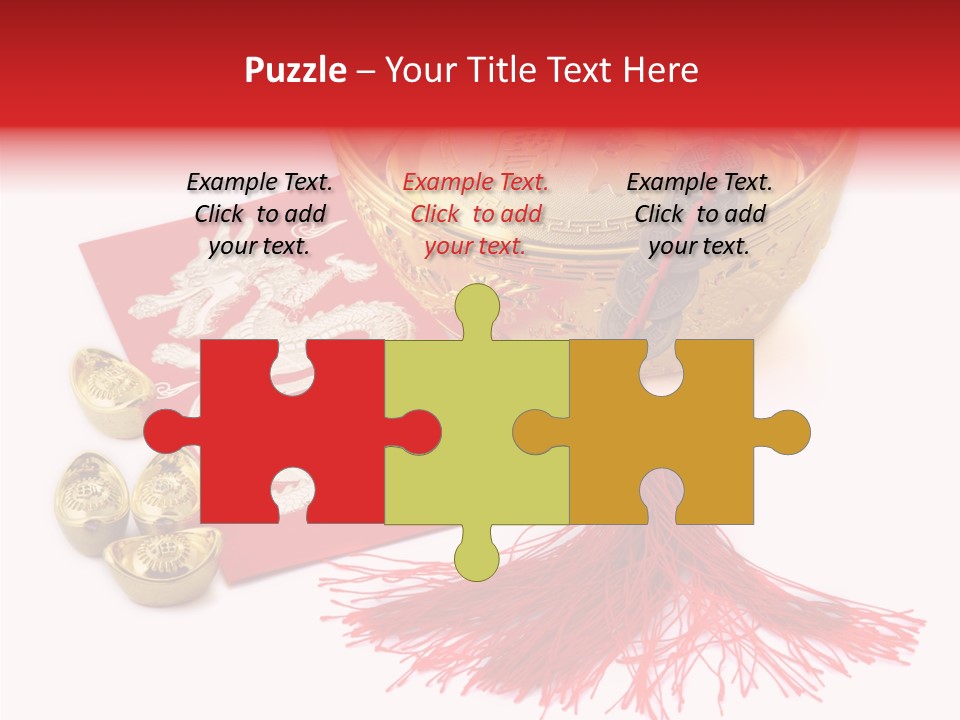 Auspicious Blessing Word Riches PowerPoint Template