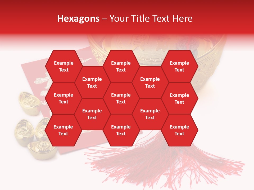 Auspicious Blessing Word Riches PowerPoint Template