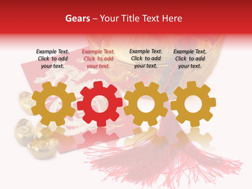 Auspicious Blessing Word Riches PowerPoint Template