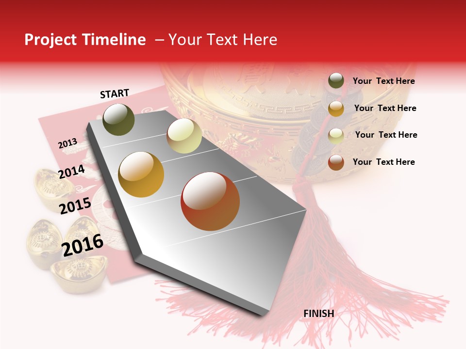 Auspicious Blessing Word Riches PowerPoint Template