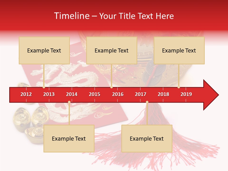 Auspicious Blessing Word Riches PowerPoint Template