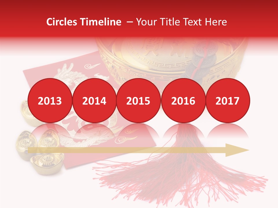 Auspicious Blessing Word Riches PowerPoint Template