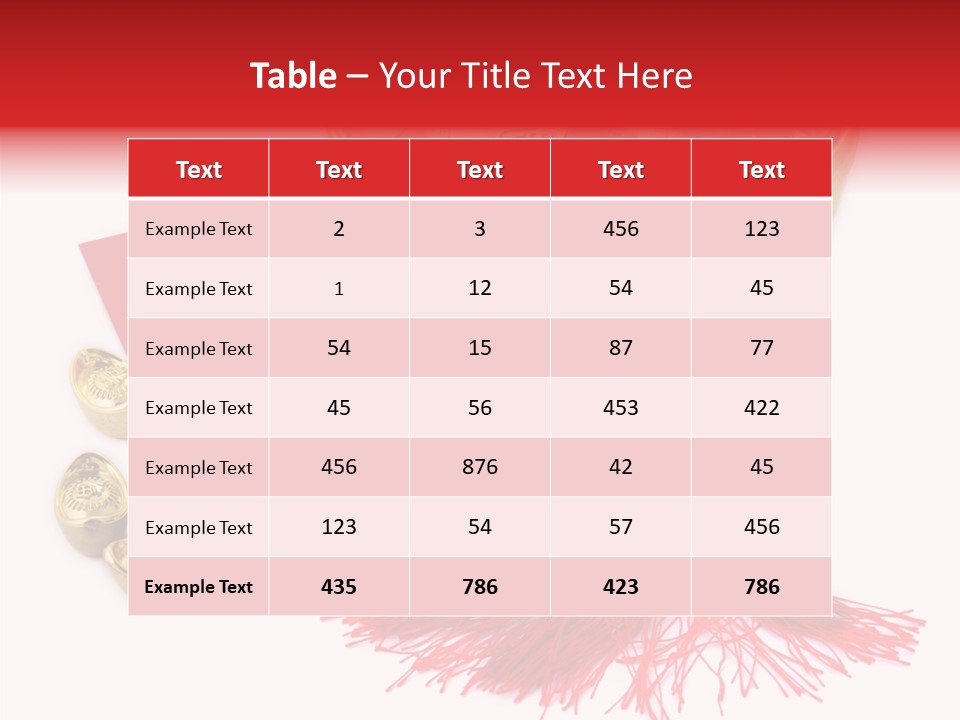 Auspicious Blessing Word Riches PowerPoint Template