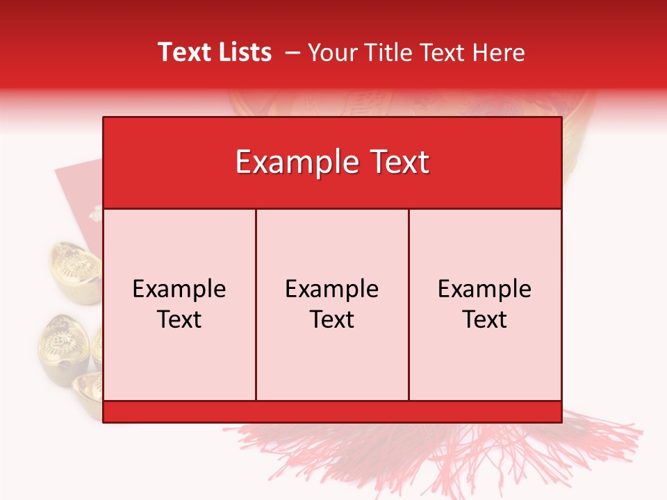 Auspicious Blessing Word Riches PowerPoint Template