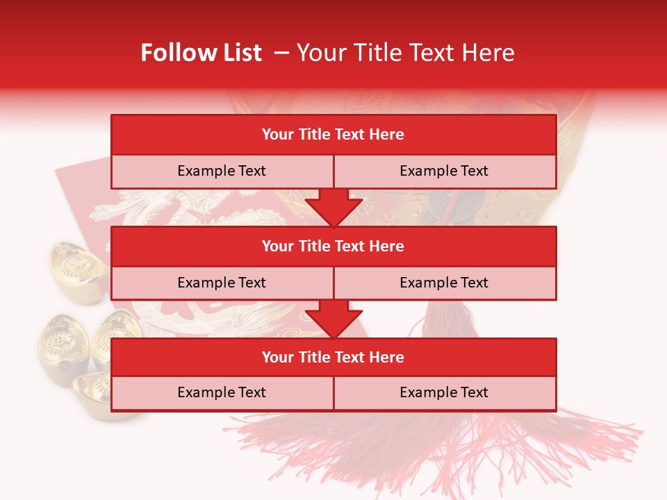 Auspicious Blessing Word Riches PowerPoint Template