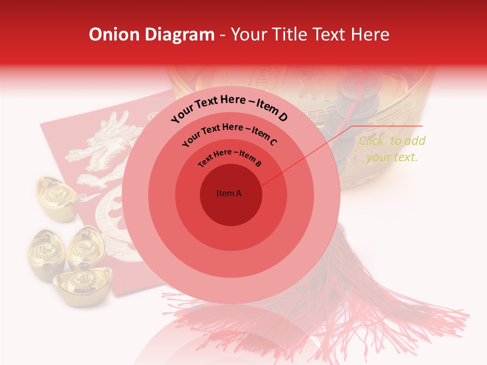 Auspicious Blessing Word Riches PowerPoint Template