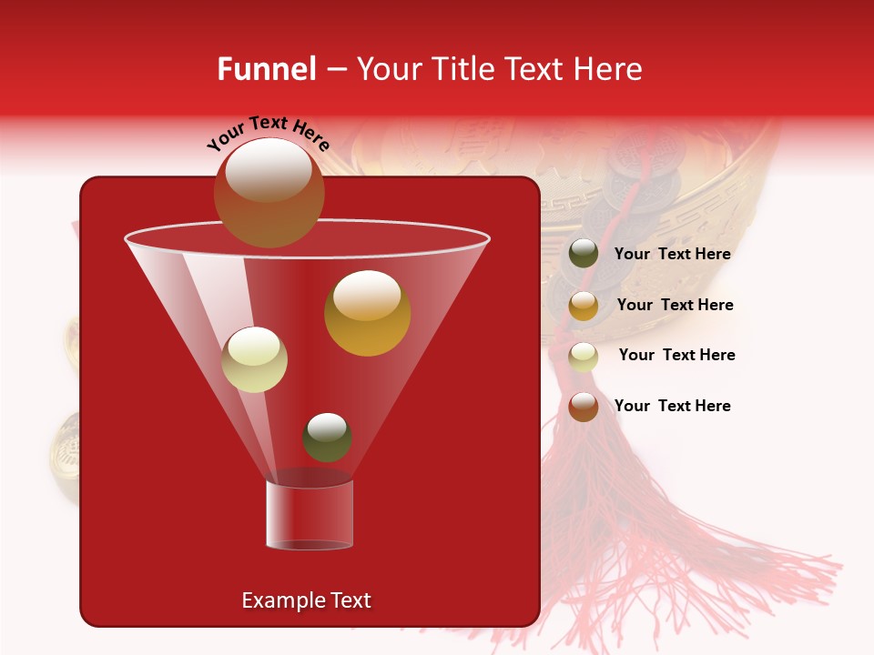 Auspicious Blessing Word Riches PowerPoint Template