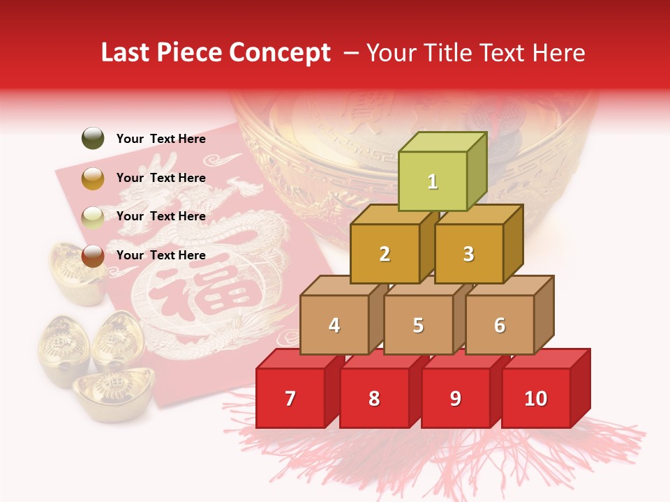 Auspicious Blessing Word Riches PowerPoint Template