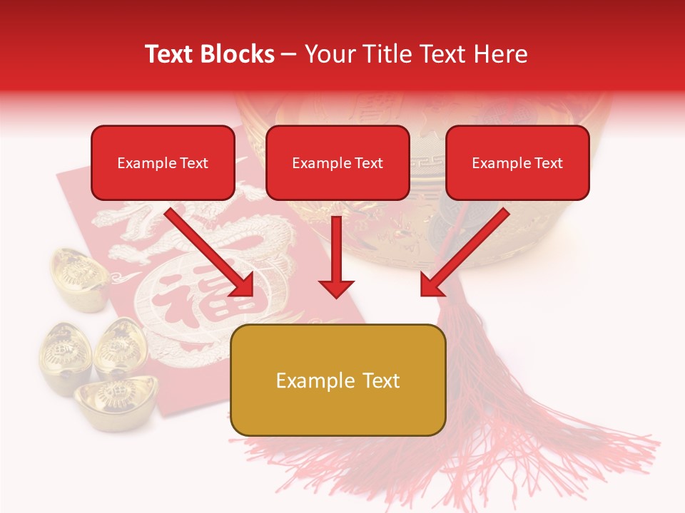 Auspicious Blessing Word Riches PowerPoint Template