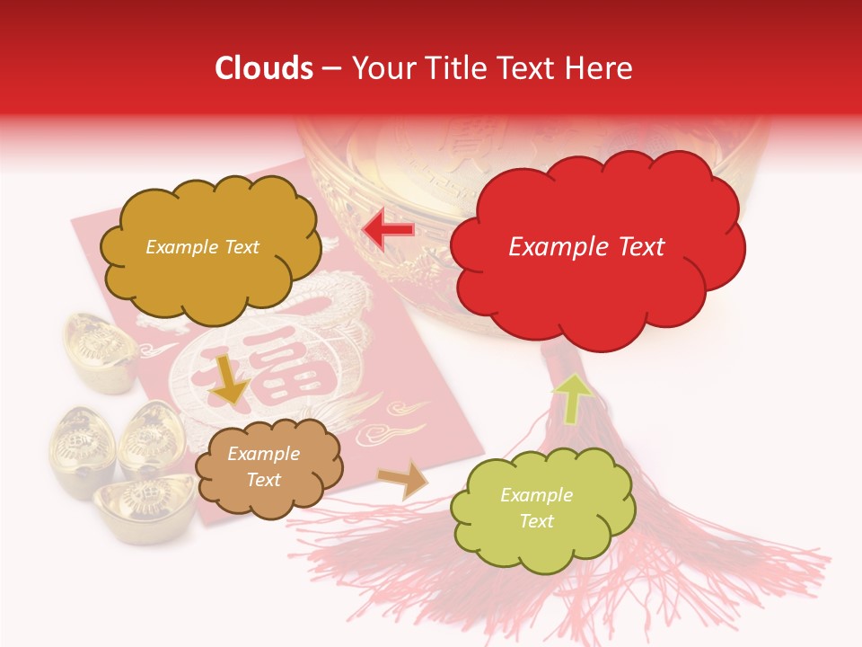 Auspicious Blessing Word Riches PowerPoint Template