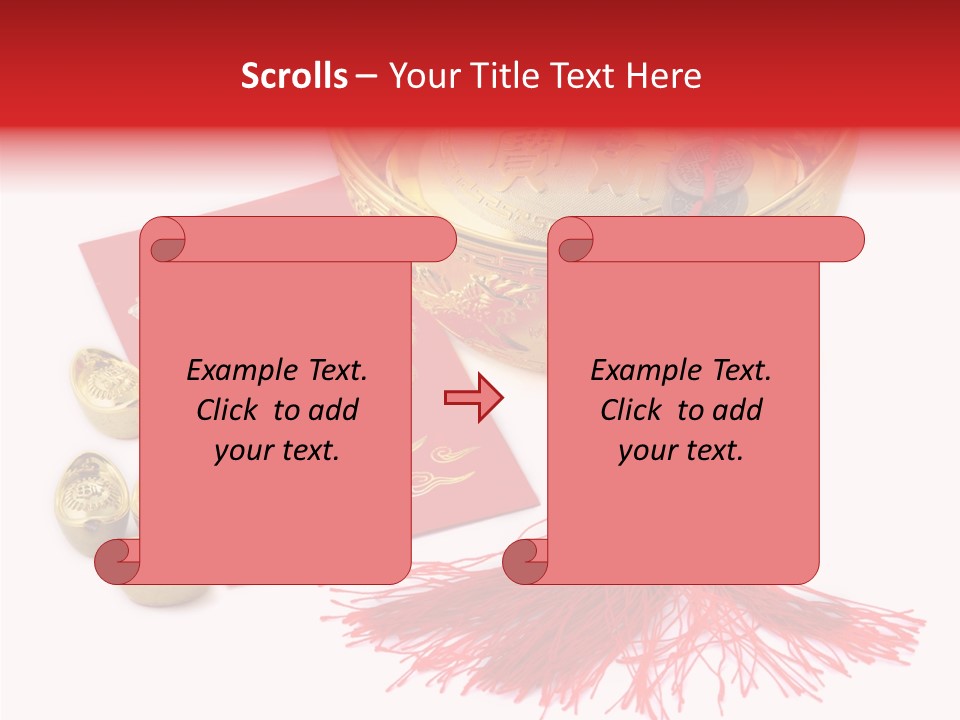 Auspicious Blessing Word Riches PowerPoint Template