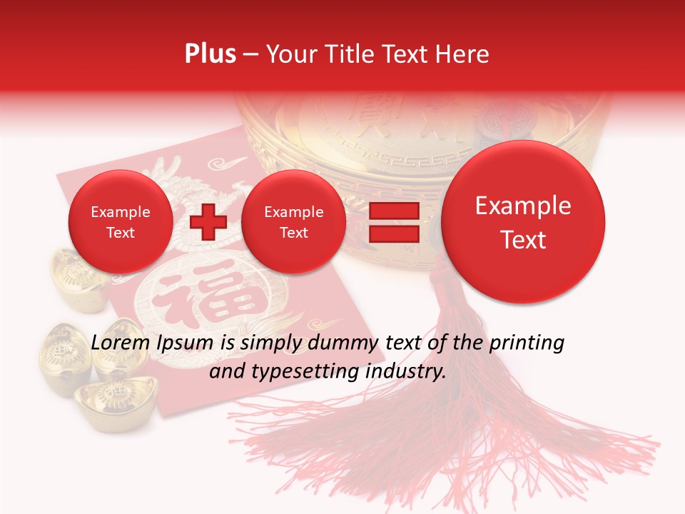 Auspicious Blessing Word Riches PowerPoint Template