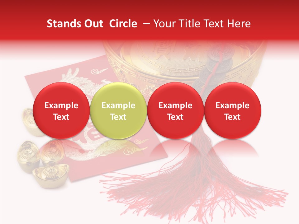 Auspicious Blessing Word Riches PowerPoint Template