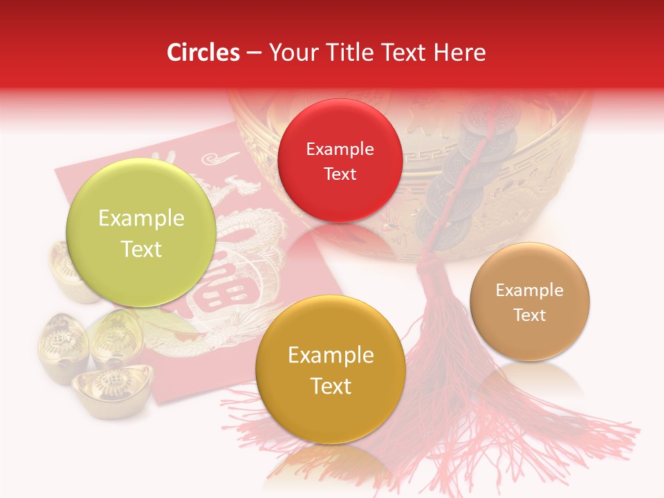 Auspicious Blessing Word Riches PowerPoint Template