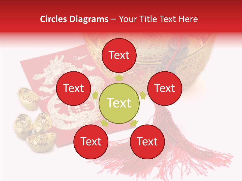 Auspicious Blessing Word Riches PowerPoint Template