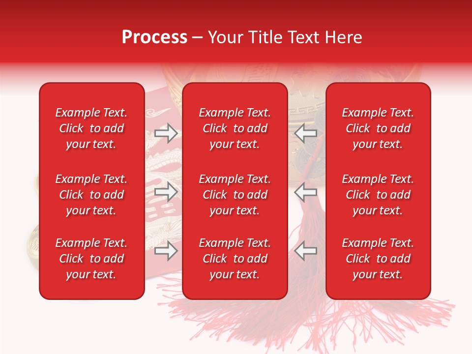 Auspicious Blessing Word Riches PowerPoint Template