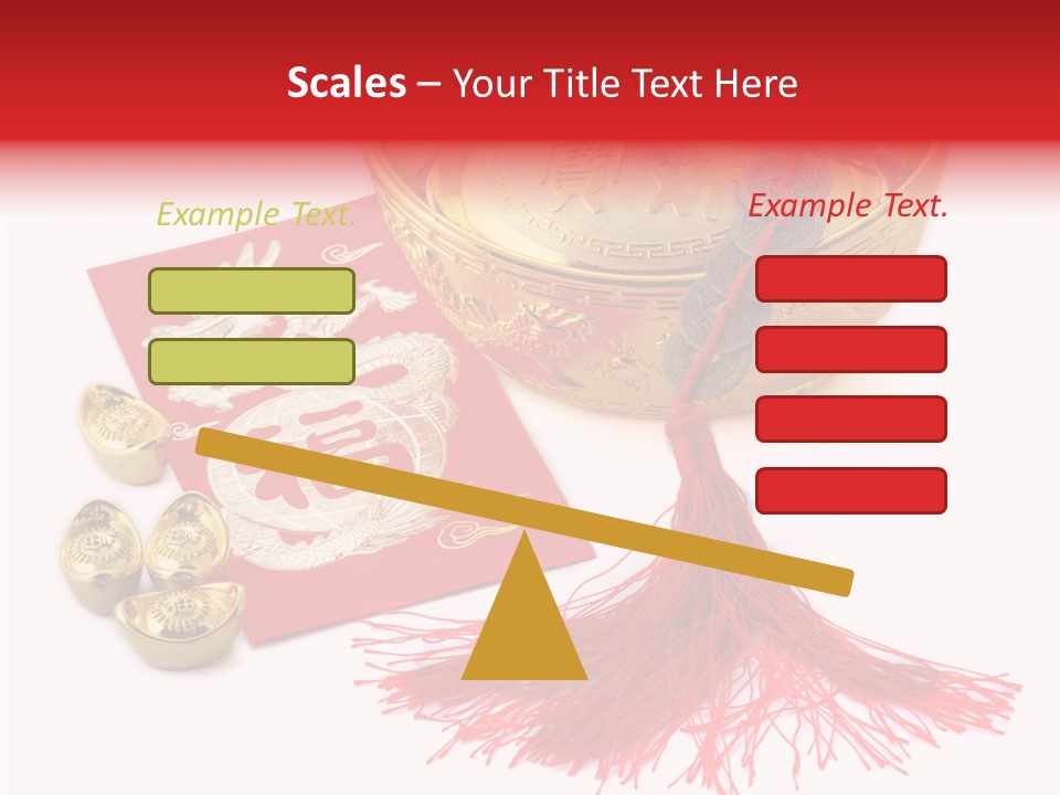 Auspicious Blessing Word Riches PowerPoint Template